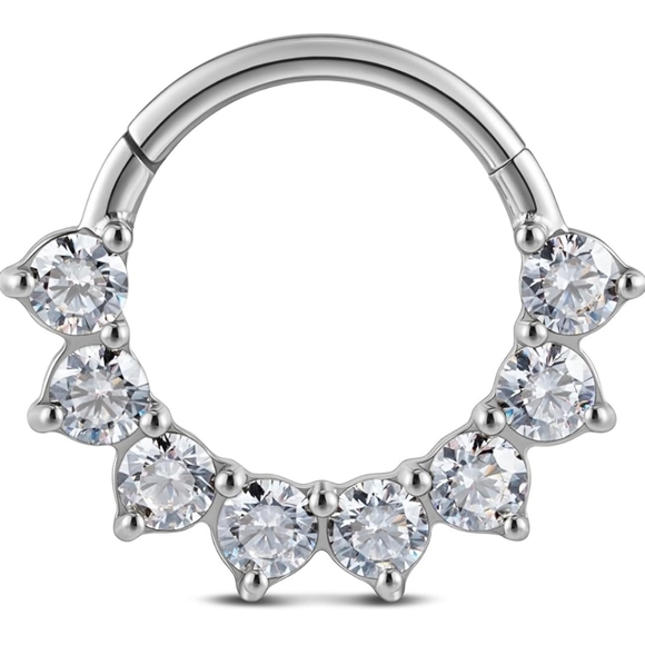 Fine4U Jewelry - Silver Ring ** For Daith, Cartilage, Septum, Helix, and much More**